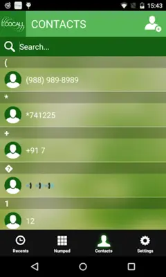 Ecocall android App screenshot 2